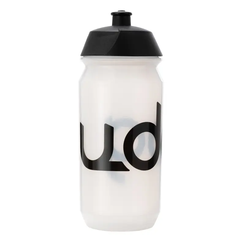 Udog fľaša 600 ml transparentná/čierne logo