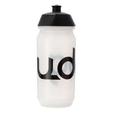 Udog fľaša 600 ml transparentná/čierne logo
