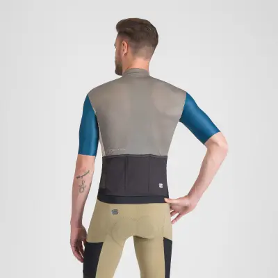 Sportful SUPERGIARA LOGO dres gun metal/teal blue