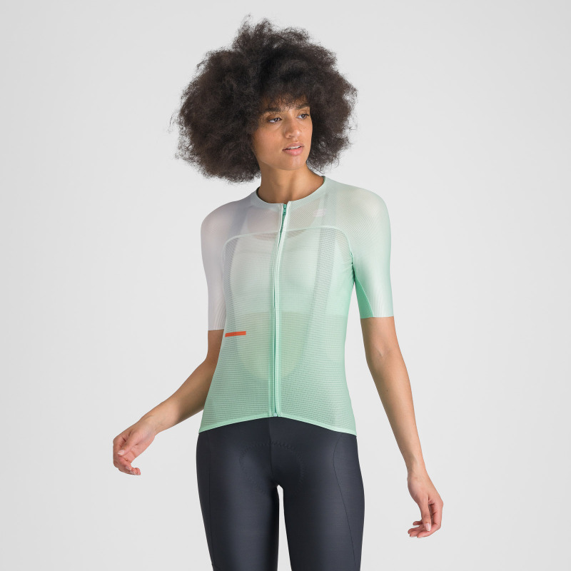 Sportful Light női nyári kerékpáros mez zöld/fehér