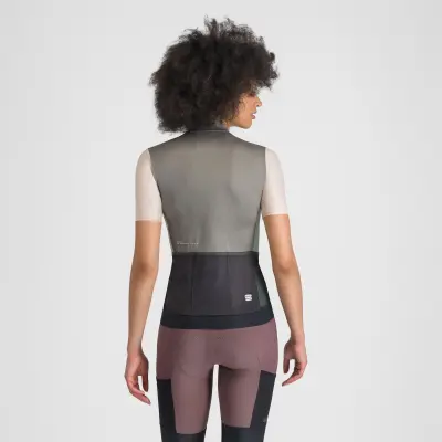 Sportful SUPERGIARA LOGO dámsky dres gun metal/pink