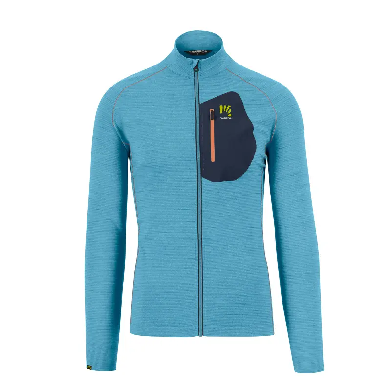 Outdoorová flíska pánska Karpos Pomedes Tech Full-Zip modrá
