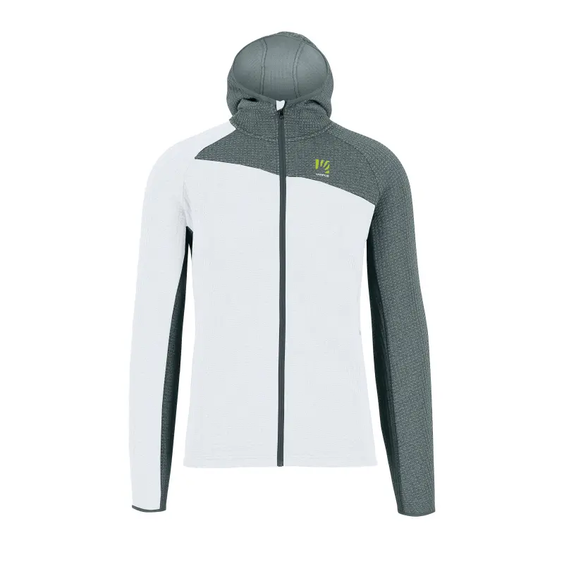 Karpos AVERAU FULL-ZIP mikina s kapucňou bright white/dark slate