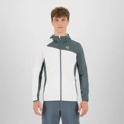 Karpos AVERAU FULL-ZIP mikina s kapucňou bright white/dark slate