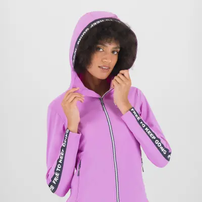 Karpos EASYFRIZZ dámska FULL-ZIP mikina s kapucňou bloom/ombre blue