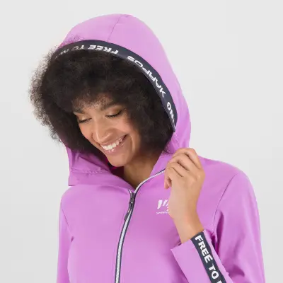 Karpos EASYFRIZZ dámska FULL-ZIP mikina s kapucňou bloom/ombre blue