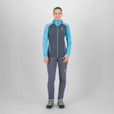 Karpos AMBRIZZOLA dámska FULL-ZIP mikina s kapucňou ombre blue/bachelor b.