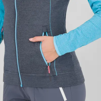 Karpos AMBRIZZOLA dámska FULL-ZIP mikina s kapucňou ombre blue/bachelor b.