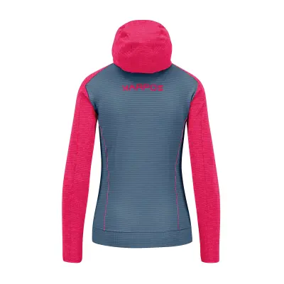 Karpos AMBRIZZOLA dámska FULL-ZIP mikina s kapucňou ombre blue/innuendo