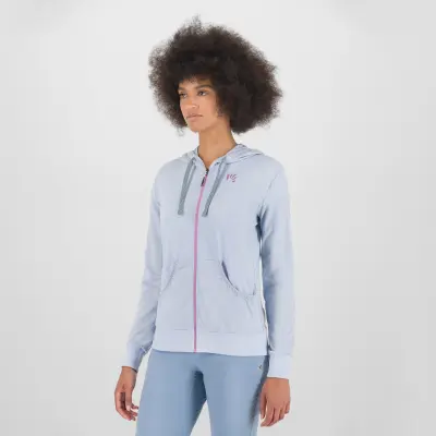 Karpos COPPOLO MERINO dámska FULL ZIP mikina s kapucňou mist/bloom