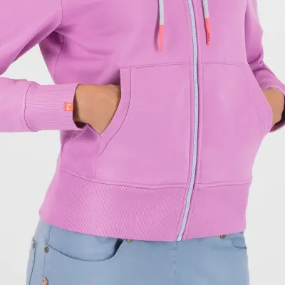 Karpos VOLPE dámska FULL ZIP mikina s kapucňou bloom