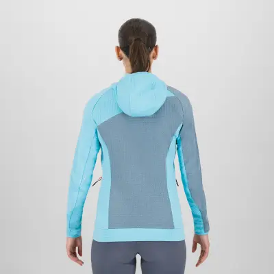 Karpos AVERAU dámska FULL-ZIP mikina s kapucňou windw.blue/bachelor b.
