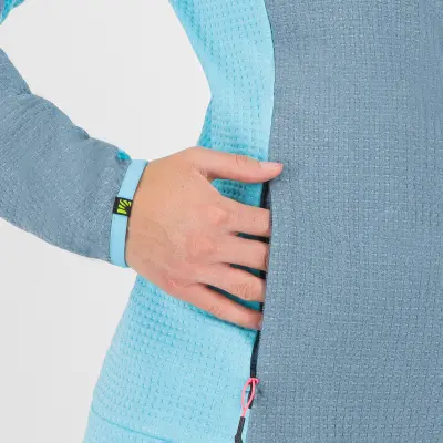 Karpos AVERAU dámska FULL-ZIP mikina s kapucňou windw.blue/bachelor b.
