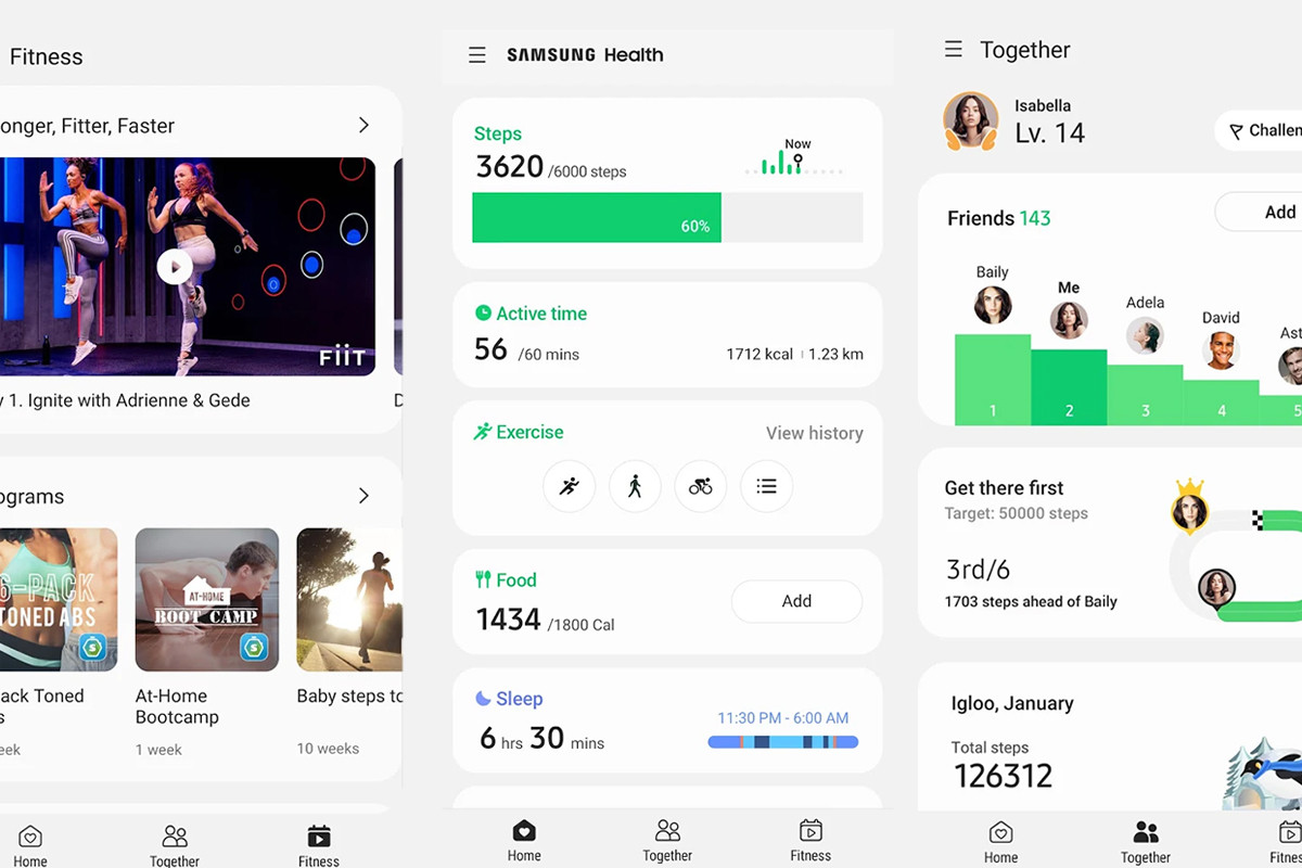 Samsung Health aplikácia