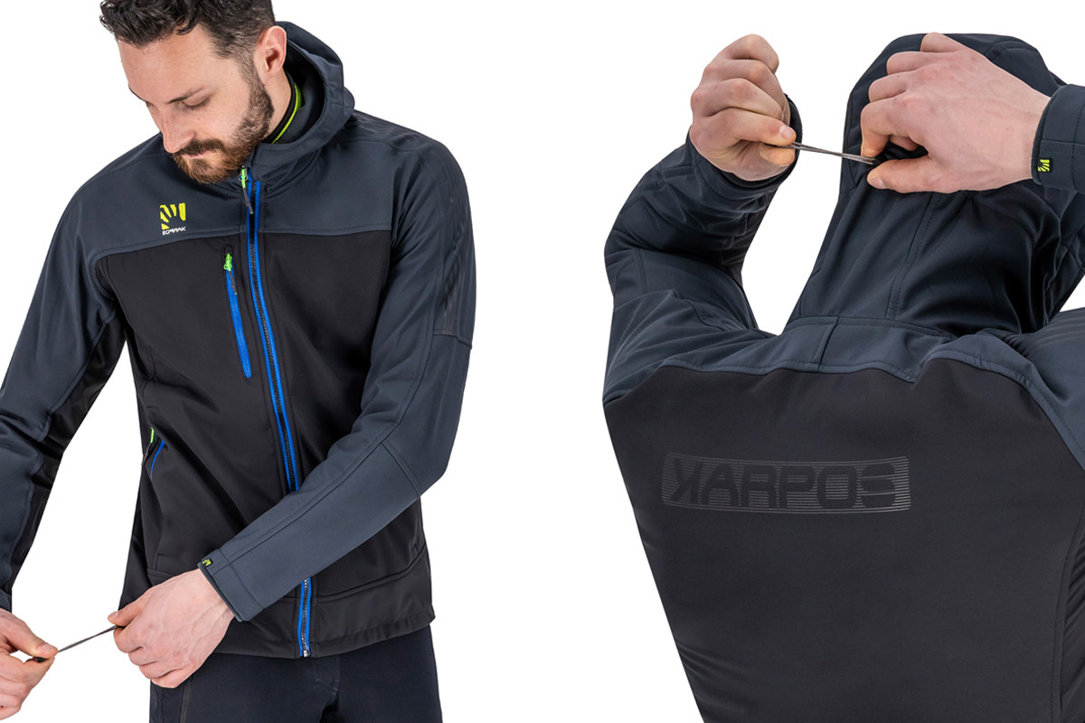 Pánska outdoorová bunda Karpos Jelo Pánska outdoorová bunda Karpos Jelo čierna sivá